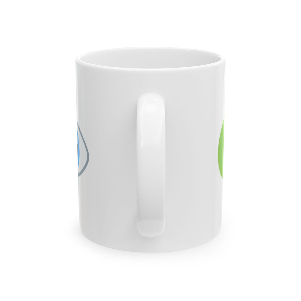 Pea Bee Eye (PBI) Ceramic Mug — Cute Bee Graphic Coffee Tea Cup (11oz, 15oz)